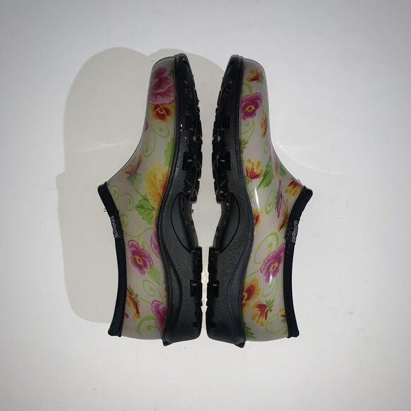 Sloggers Shoes Womens Size 10 Floral Garden Clogs Slip On Waterproof Made USA - Picture 8 of 10